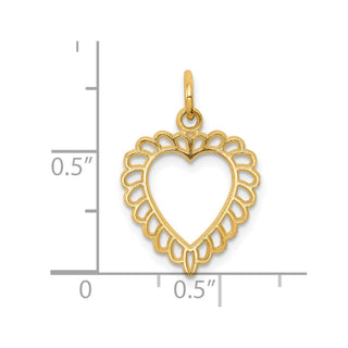 10k Yellow Gold Heart Charm 10C396