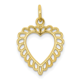10k Yellow Gold Heart Charm 10C396