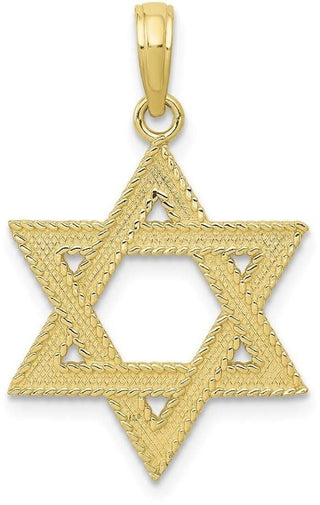 10k Yellow Gold Star of David Pendant 10C3988