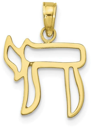 10k Yellow Gold Chai Cut-Out Pendant