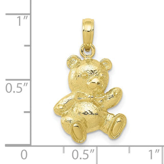 10k Yellow Gold Teddy Bear Pendant
