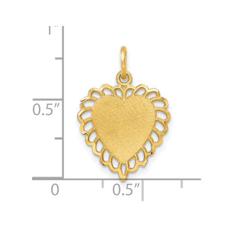 10k Yellow Gold Heart Charm 10C403