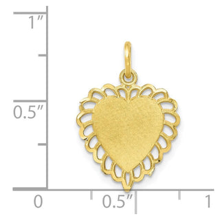 10k Yellow Gold Heart Charm 10C403
