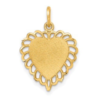 10k Yellow Gold Heart Charm 10C403