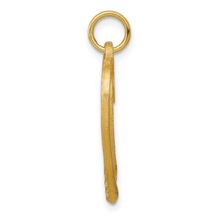 10k Yellow Gold CROSS IN HEART Charm