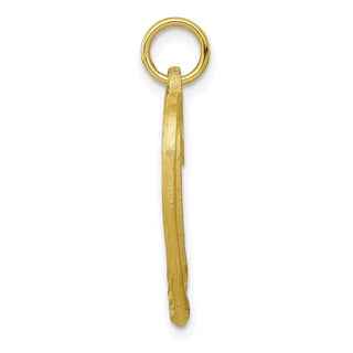 10k Yellow Gold CROSS IN HEART Charm