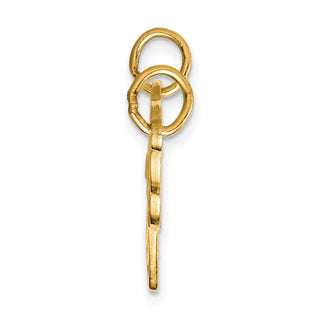10k Yellow Gold Heart and Key Charm 10C413