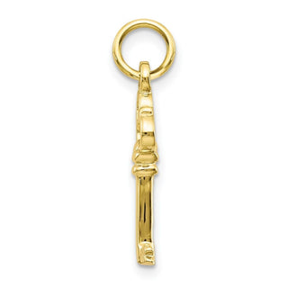 10k Yellow Gold Solid Key Charm 10C417