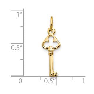 10k Yellow Gold Solid Key Charm 10C417