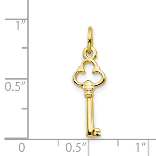 10k Yellow Gold Solid Key Charm 10C417