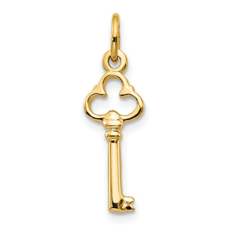 10k Yellow Gold Solid Key Charm 10C417
