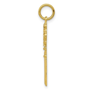 10k Yellow Gold Solid Key Charm 10C418