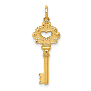 10k Yellow Gold Solid Key Charm 10C418