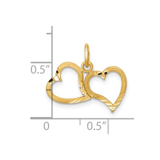 10k Yellow Gold Heart Charm 10C421