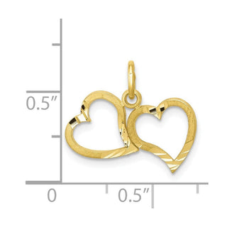 10k Yellow Gold Heart Charm 10C421