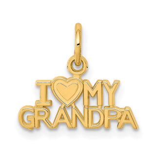 10k Yellow Gold I Love My Grandpa Charm