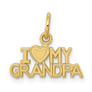 10k Yellow Gold I Love My Grandpa Charm