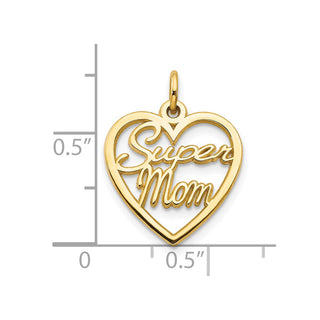 10k Yellow Gold Super Mom Charm