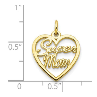 10k Yellow Gold Super Mom Charm