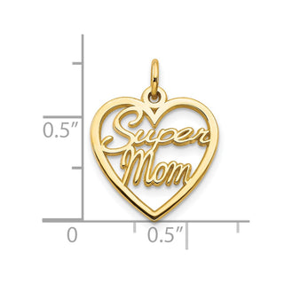 10k Yellow Gold Super Mom Charm