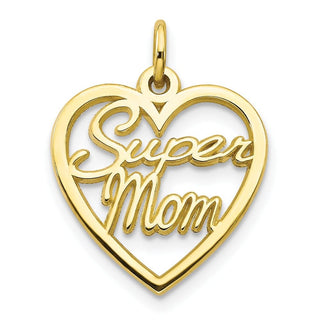 10k Yellow Gold Super Mom Charm
