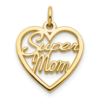 10k Yellow Gold Super Mom Charm