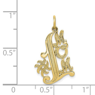 10k Yellow Gold #1 Mom Charm