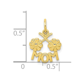 10k Yellow Gold Mom Charm 10C445