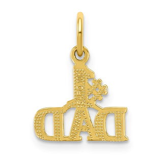 10k Yellow Gold #1 Dad Charm 10C449
