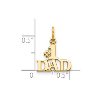 10k Yellow Gold #1 Dad Charm 10C449