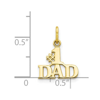 10k Yellow Gold #1 Dad Charm 10C449