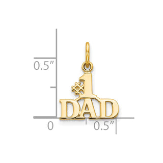 10k Yellow Gold #1 Dad Charm 10C449