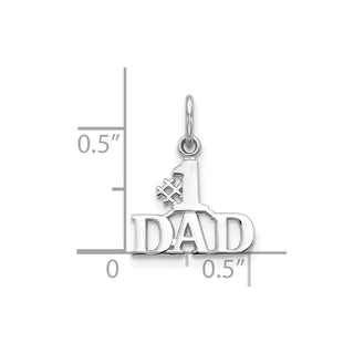 10k White Gold #1 Dad Charm