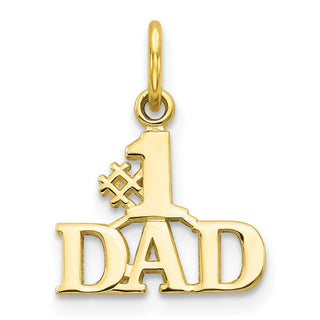 10k Yellow Gold #1 Dad Charm 10C449