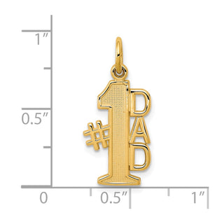 10k Yellow Gold #1 Dad Charm 10C450