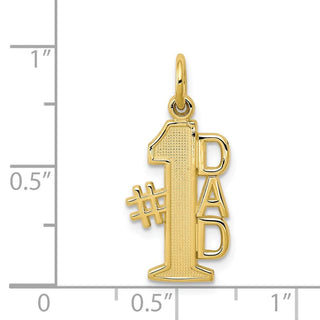 10k Yellow Gold #1 Dad Charm 10C450