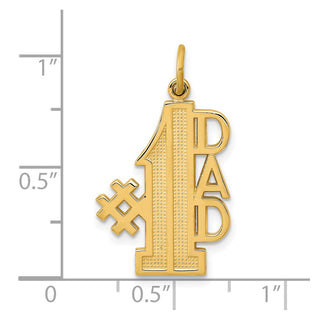 10k Yellow Gold #1 Dad Charm 10C451