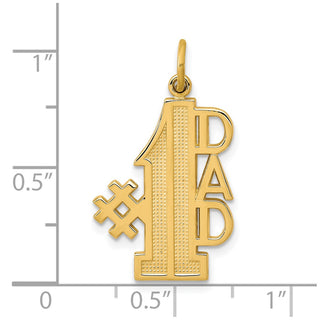 10k Yellow Gold #1 Dad Charm 10C451