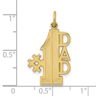 10k Yellow Gold #1 Dad Charm 10C451