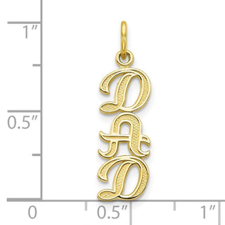 10k Yellow Gold Dad Charm 10C453