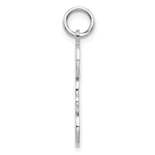 10K White Gold DAD Charm
