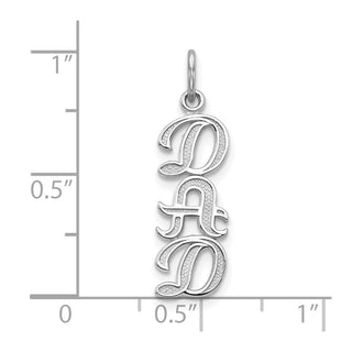 10K White Gold DAD Charm