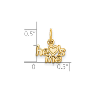 10k Yellow Gold He Loves Me Charm