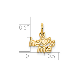 10k Yellow Gold He Loves Me Charm