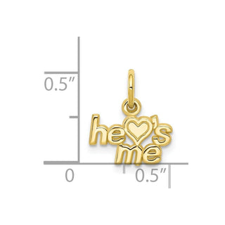 10k Yellow Gold He Loves Me Charm