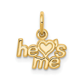 10k Yellow Gold He Loves Me Charm