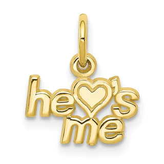 10k Yellow Gold He Loves Me Charm