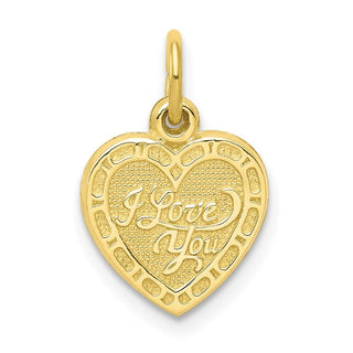 10k Yellow Gold I Love You Heart Charm 10C474