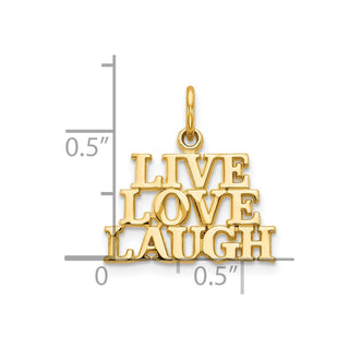 10k Yellow Gold Live Love Laugh Charm