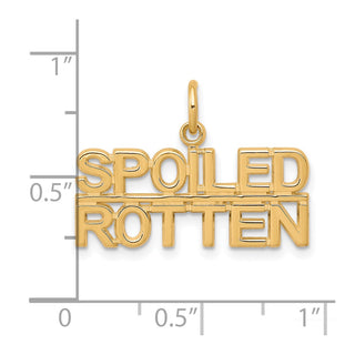 10k Yellow Gold Talking - SPOILED ROTTEN Charm